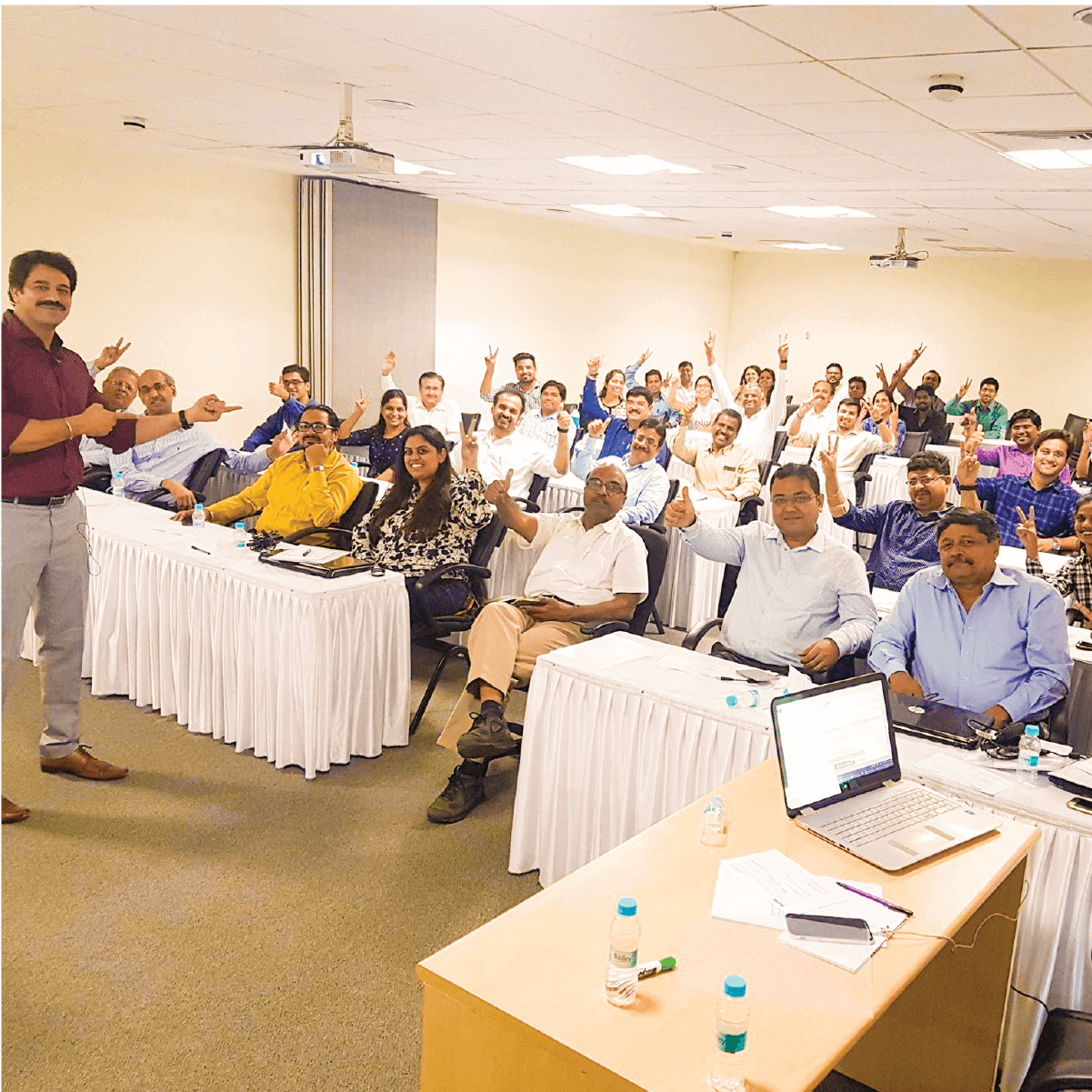 Amit Jadhav speaking at a corporate event